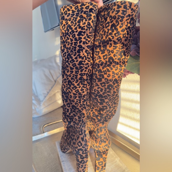 Steve Madden - Leopard Print Knee-High Boots - Picture 4 of 5